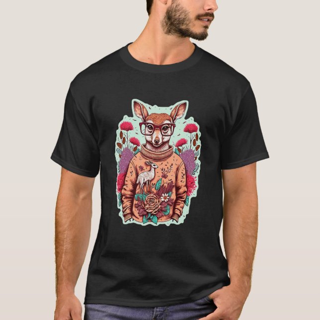 Cute Deer Wearing A Sweater (Front)
