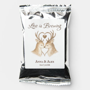Cute Deer Wedding Coffee Drink Mix