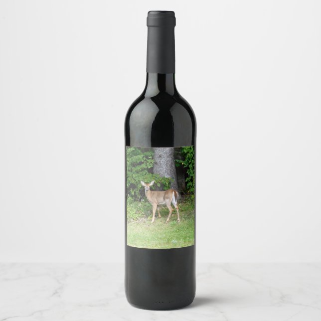 Cute Deer  Wine Label (Front)