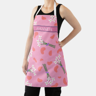 Cute delicate daisy tiny bouquet pattern apron