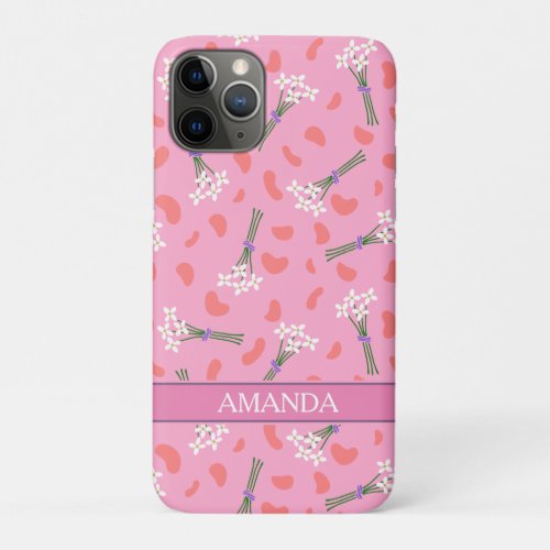 Cute delicate daisy tiny bouquet pattern iPhone 11 pro case