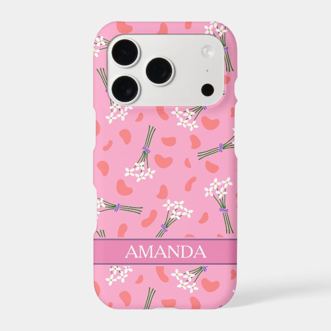 Cute delicate daisy tiny bouquet pattern iphone case (Back)