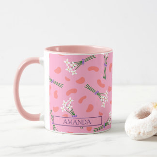 Cute delicate daisy tiny bouquet pattern mug