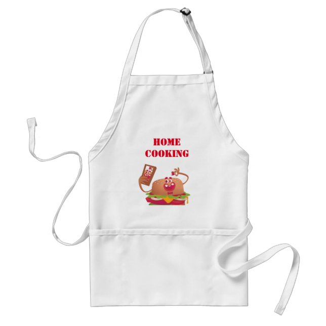 cute delicious cheeseburger adult apron (Front)
