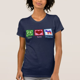 Cute Democrat Peace Love Democrats T-Shirt