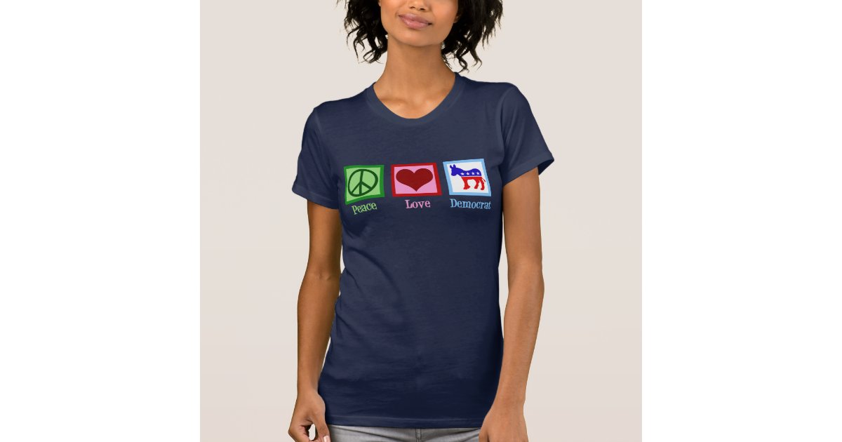 Peace Love Democrat Donkey Tshirt Midterm Election Political T-Shirt Peace Love Democrat Donkey Tshirt Midterm Election Political T-Shirt