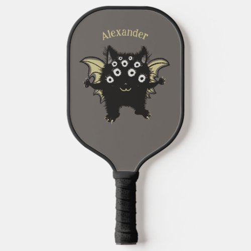 Cute Demon Character - Kawaii Creature Kids Name Pickleball Paddle