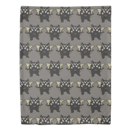 Cute Demon Character - Kawaii Monster Kids Duvet Cover