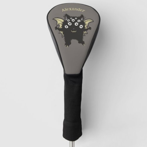 Cute Demon Character - Kawaii Monster Kids Name Golf Head Cover
