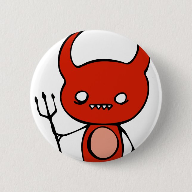 Cute Demon Pinback Button (Front)