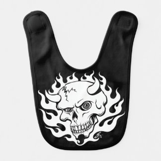Cute Demon Skull for Little Devil Baby Bib