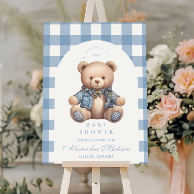 Cute Denim Baby Shower Foam Board (Creator Uploaded)