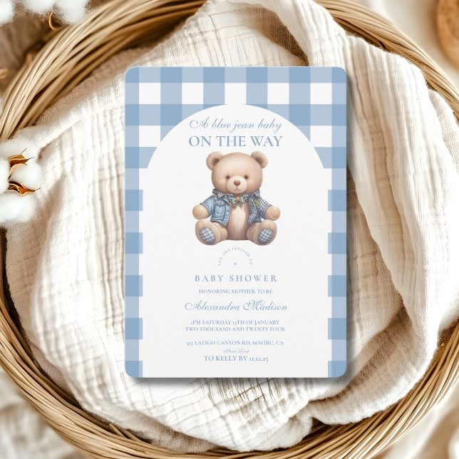 Cute Denim Baby Shower Invitation (Creator Uploaded)