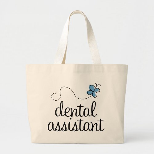 Cute Dental Assistant Large Tote Bag