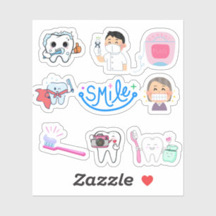 Cute Dental Care Sticker Sheet