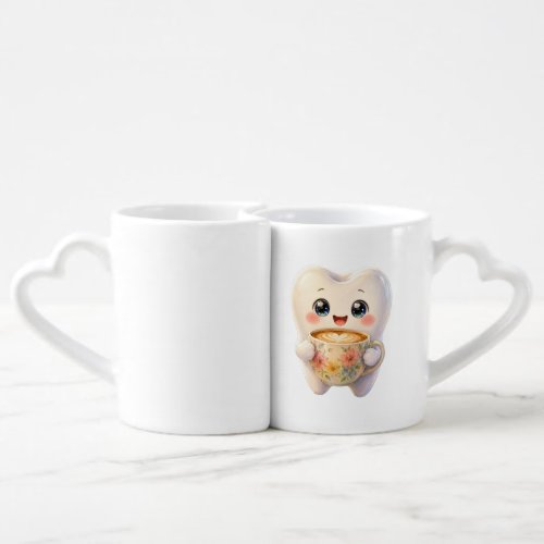 Cute Dental Coffee Lover Kawaii Character Mug