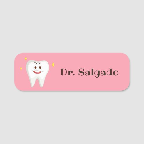 Cute Dental Hygienist Dentist Dentistry Editable Name Tag