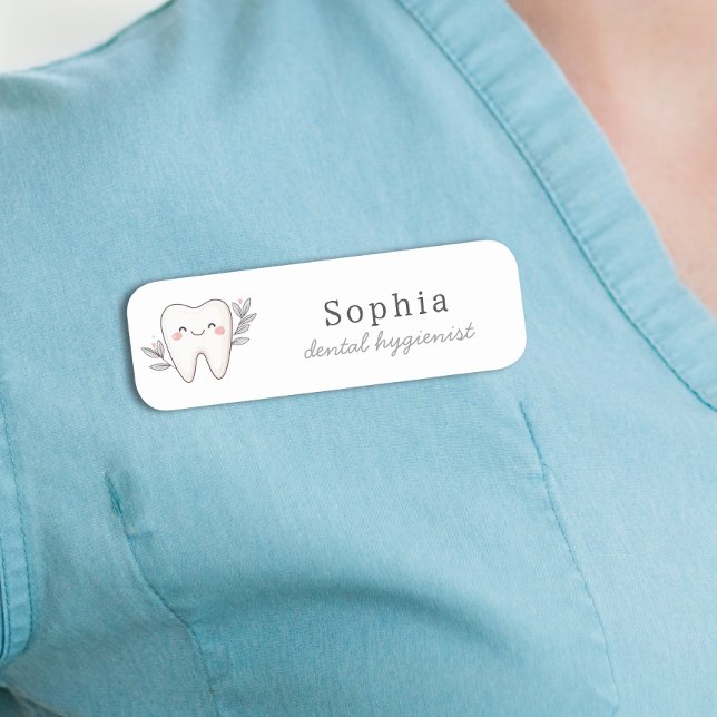 Cute Dental Hygienist Name Tag (Creator Uploaded)