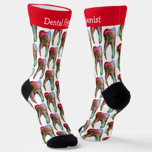Cute Dental Hygienist Tooth Socks