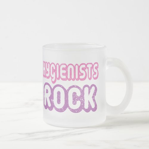 Cute Dental Hygienists Rock Frosted Glass Coffee Mug