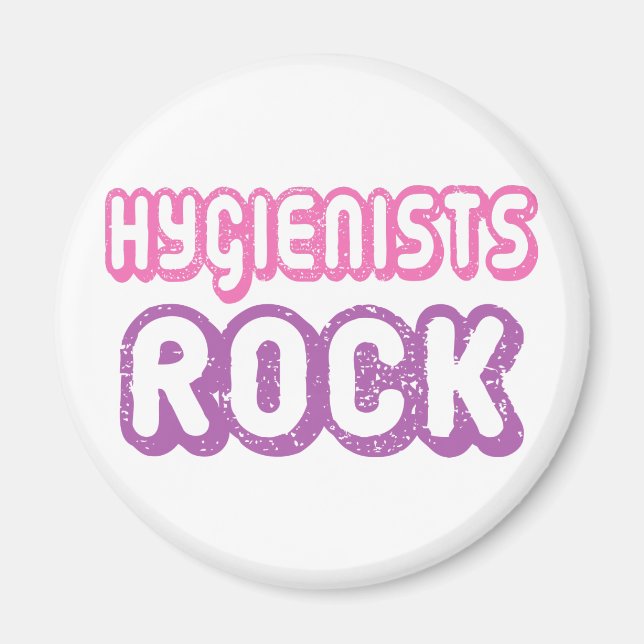 Cute Dental Hygienists Rock Magnet (Front)