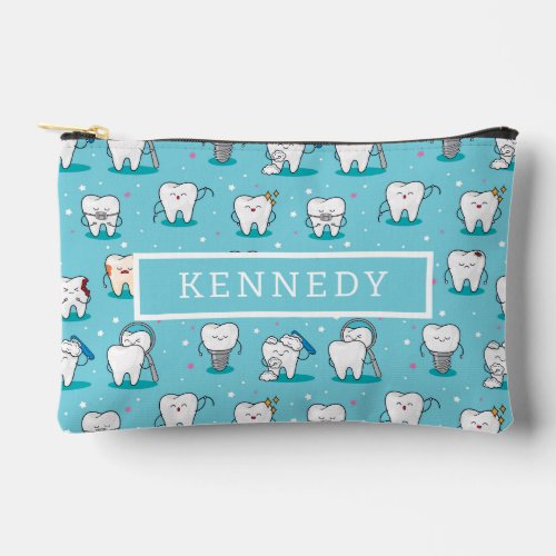 Cute Dental Pattern Accessory Pouch