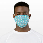 Cute Dental Pattern Adult Cloth Face Mask (Worn)