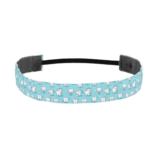 Cute Dental Pattern Athletic Headband (Front)