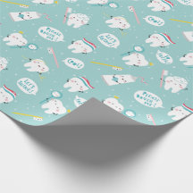 Cute Dental pattern blue Brush your Teeth