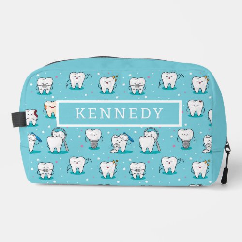 Cute Dental Pattern Dopp Kit