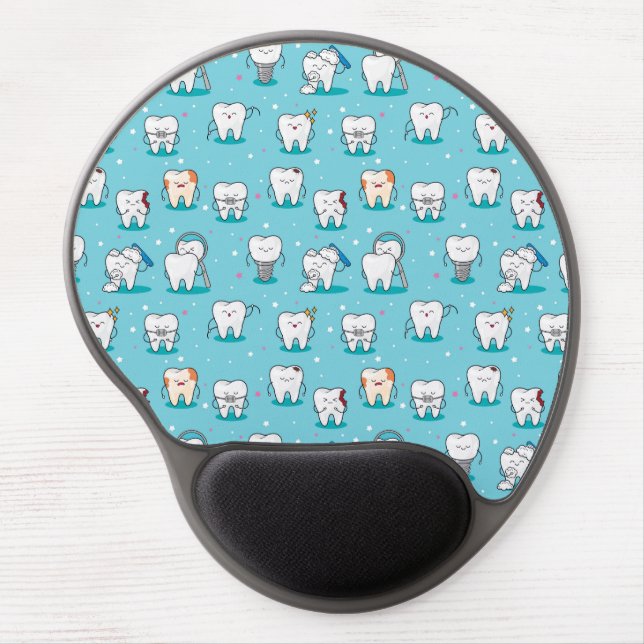 Cute Dental Pattern Gel Mouse Pad (Front)