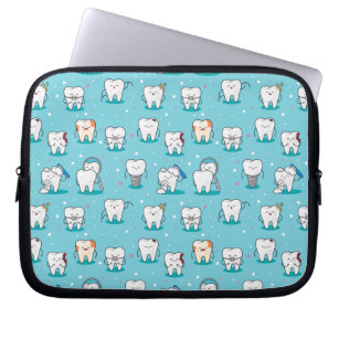 Cute Dental Pattern Laptop Sleeve
