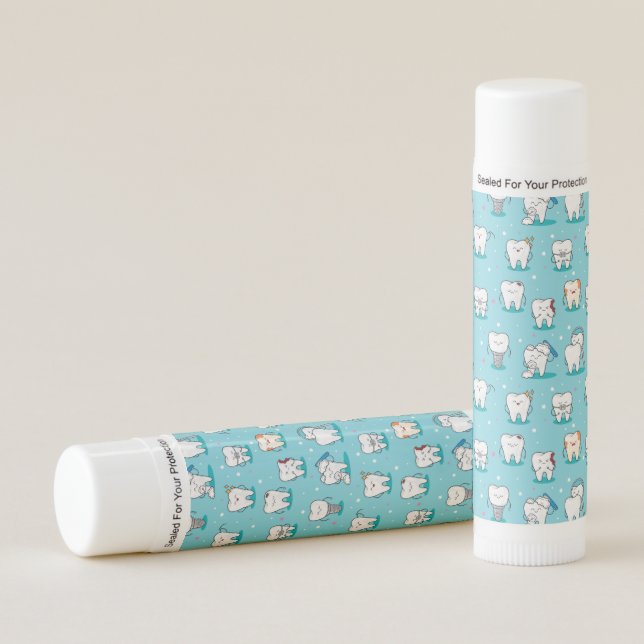 Cute Dental Pattern Lip Balm (Front)