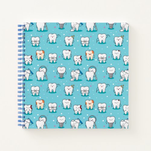 Cute Dental Pattern Notebook