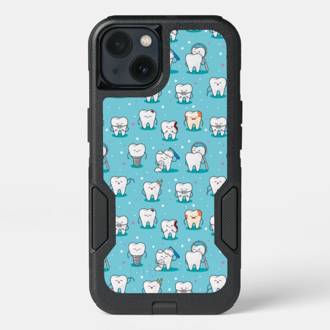 Cute Dental Pattern Otterbox iPhone Case (Back)
