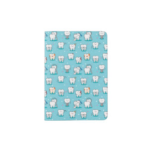 Cute Dental Pattern Passport Holder