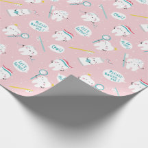 Cute Dental pattern Pink Brush your Teeth