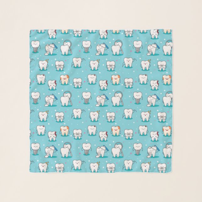 Cute Dental Pattern Scarf (Front)