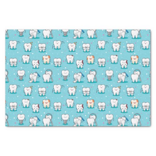 Cute Dental Pattern Tissue Paper