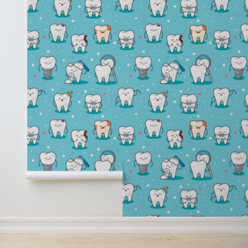 Cute Dental Pattern Wallpaper