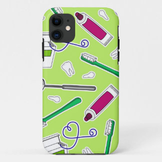 Cute Dentist / Dental Hygienist Love Green Purple iPhone 11 Case