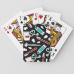 Cute Dentist / Dental Hygienist Print Black Playing Cards at Zazzle