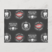 Cute Dentist Pattern - Funny Dental Hygienist