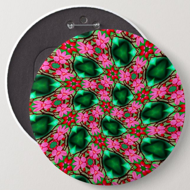Cute Desert Rose Pattern Button (Front & Back)
