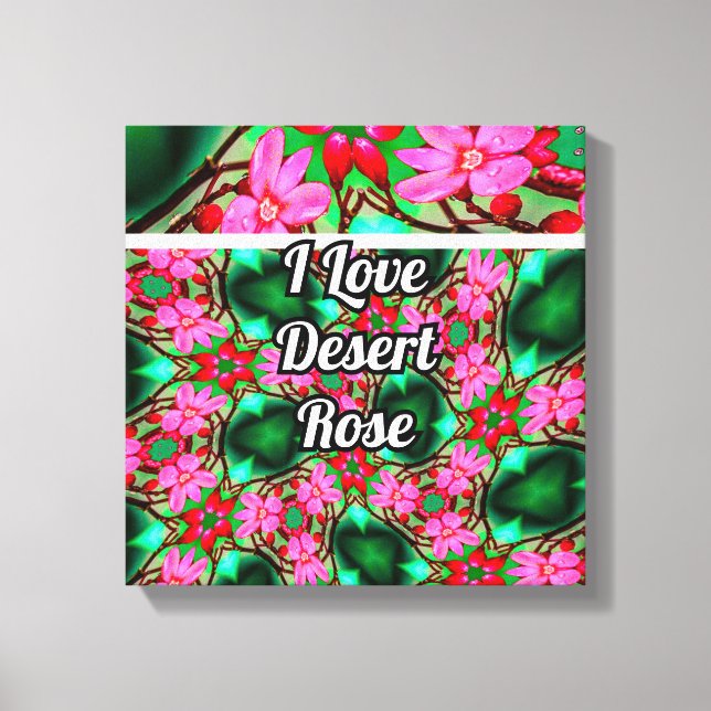 Cute Desert Rose Pattern Canvas Print (Front)