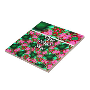 Cute Desert Rose Pattern Ceramic Tile