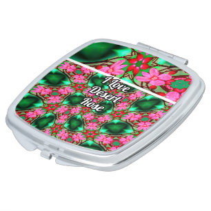 Cute Desert Rose Pattern Compact Mirror