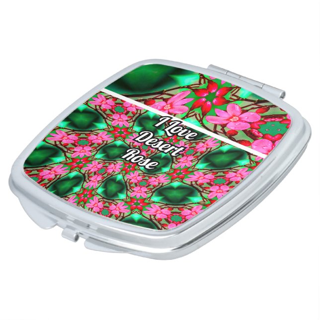 Cute Desert Rose Pattern Compact Mirror (Turned)