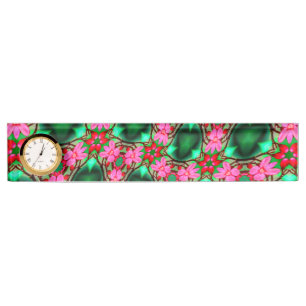 Cute Desert Rose Pattern Desk Name Plate