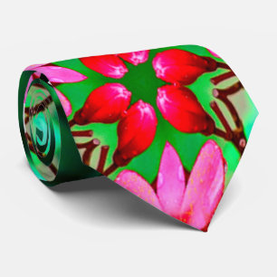 Cute Desert Rose Pattern Neck Tie